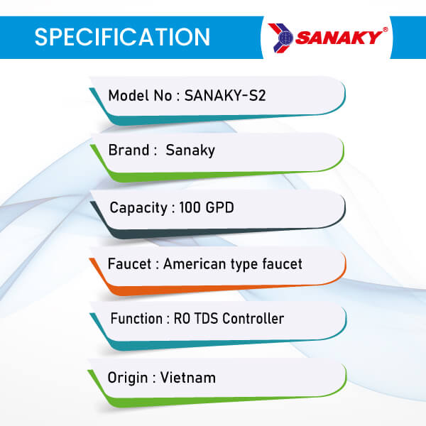Sanaky S2 - RO Water Purifier - 100 G - Made in Vietnam  thumbnail